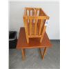 Image 1 : Cherry End Table & Magazine Rack