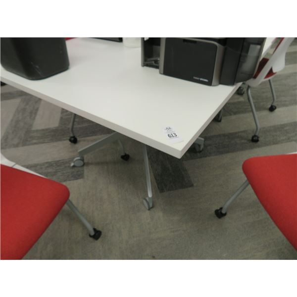 2-Rolling Pedestal Tables - 2 X $