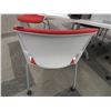 Image 3 : 6-Red/White Rolling Chairs - 6 X $