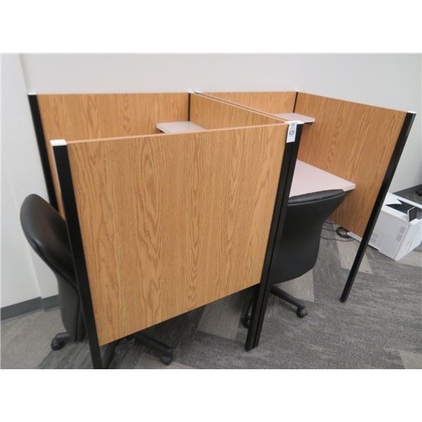 4-Oak Style Work Station - 4 X $