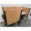 Image 1 : 4-Oak Style Work Station - 4 X $
