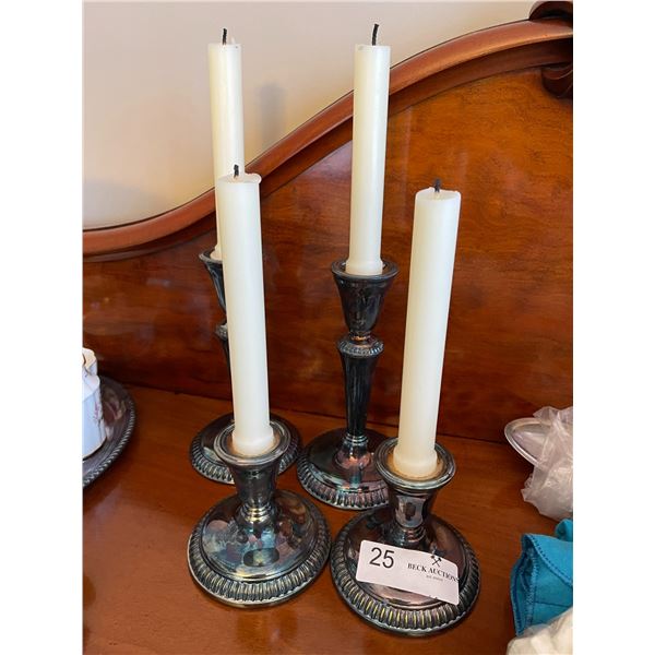 Silver Plate Candle Sticks