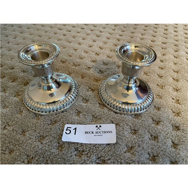 Silverplate Candle Holders