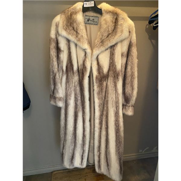 Hurti Mink Full Length Fur Coat Size Medium Soft Suple