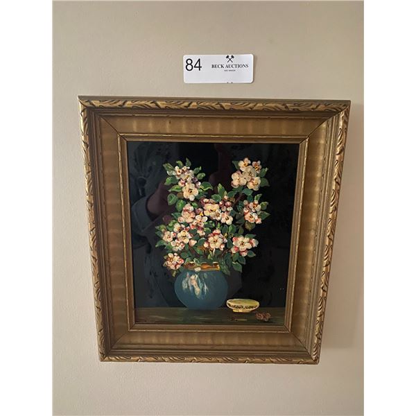 F B Oil On Glass Picture 9 x 10