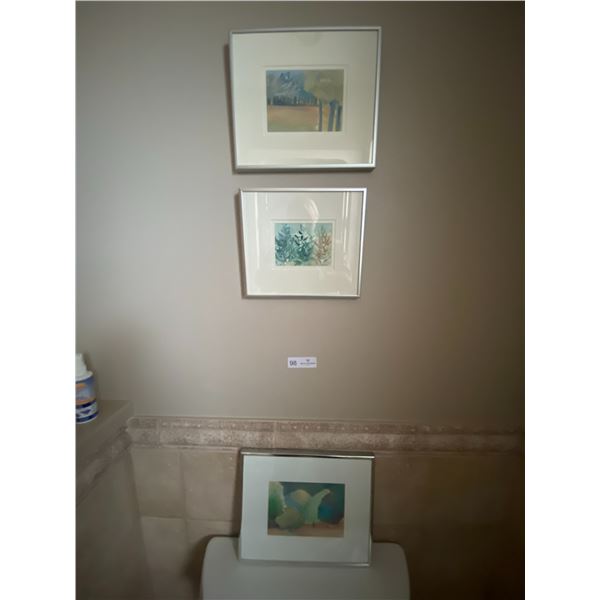 Malme Water Colour Pastel Paintings 3 Pieces