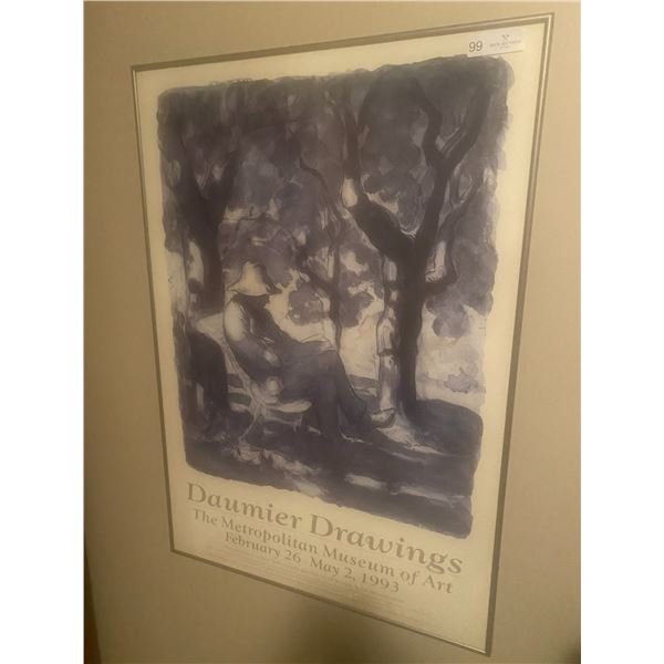 Daumier Drawings Poster 1993 25 x 36