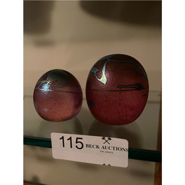 Purple Art Glass Paperweights