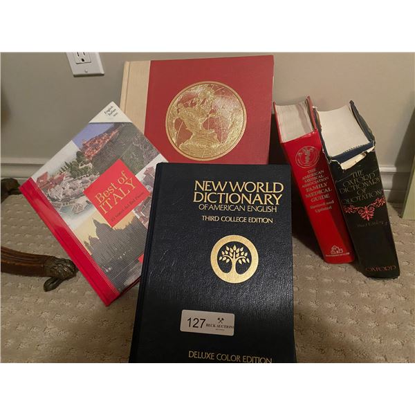 World Dictionary, Readers Digest Atlas, Medical Handbook, Quotations of the World books