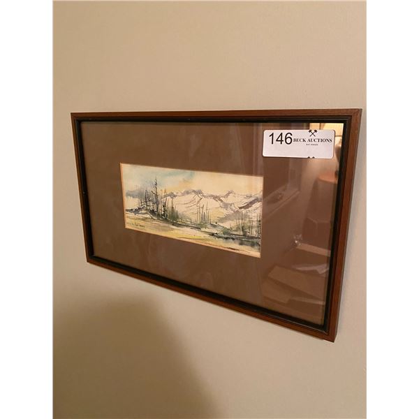 Petite watercolor art unknown artist???