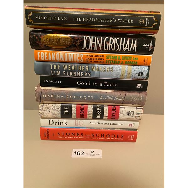 The Headmasters Wager, The Rainmaker, Freakonomics, The weather makers, good to a Fault Books