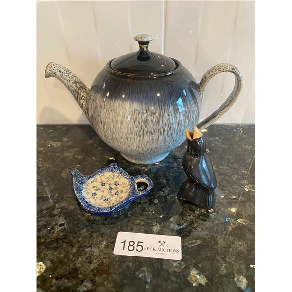Denby Teapot & Crow