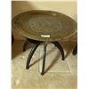 Image 1 : Middle Eastern Brass Tea Table  WIth Folding Legs