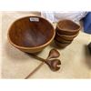 Image 1 : Wood Salad Bowl Set