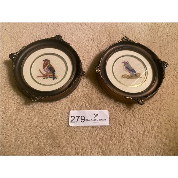 Victorian Pettitpoint Birds 5"