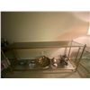 Image 3 : Brass Metal Glass Side Table 60L x 14W x27H