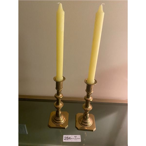 Brass Candlesticks 9"