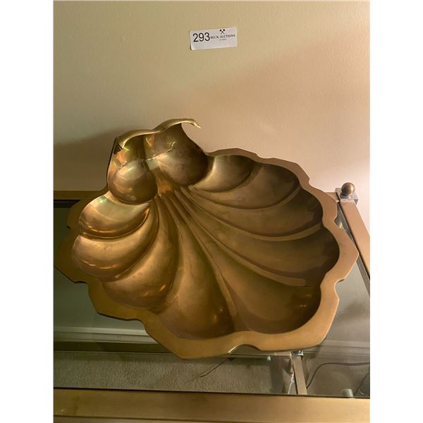 Massive Brass Sea Shell Bowl 14 x 14