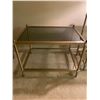 Image 1 : Brass Glass & Metal Table 29L x 21W x 21H