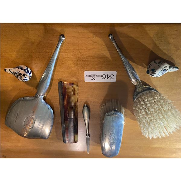 Antique Hair Brush Set