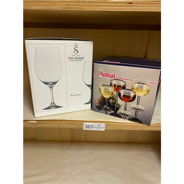 2 Sets Of Wine Glasses