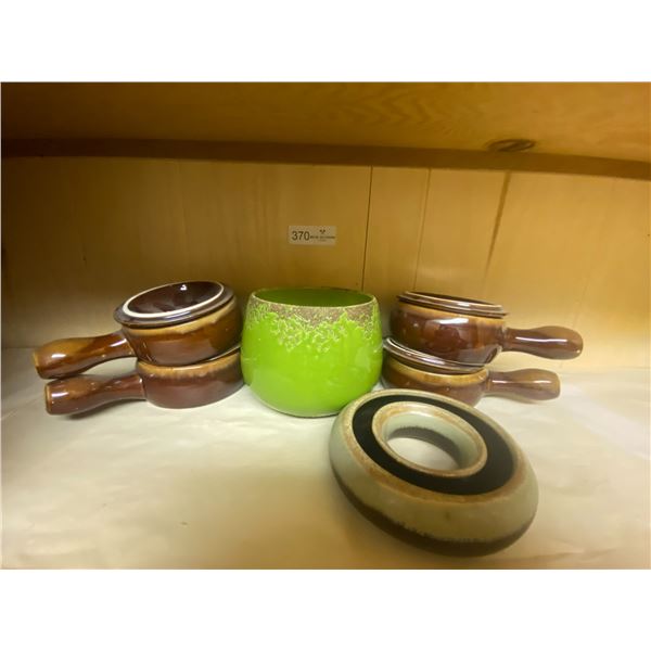 French Onion Soup Bowls & Clay Bowl