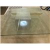 Image 1 : Glass Coffee Table With Stone Base