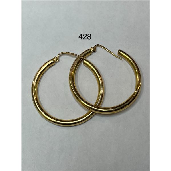 2.40g 10K Gold Hoop Earrings