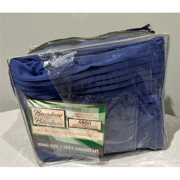 Blue Bamboo KING Sheet Set