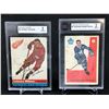Image 1 : VINTAGE GRADED HOCKEY CARD LOT (WILSON/ARMSTRONG) KSA 2