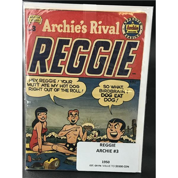 ARCHIE'S RIVAL REGGIE ARCHIE COMICS NO. 3 1950