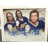 Image 1 : SLAPSHOT MOVIE THE HANSON BROTHERS SIGNED 8 X 10 (JSA COA)