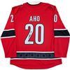 Image 1 : SEBASTIAN AHO SIGNED CAROLINA HURRICANES REVERS RETRO JERSEY (FANATICS COA)
