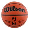 Image 2 : HAKEEM OLAJUWAN AND CLYDE DREXLER SIGNED SPALDING BASKETBALL (BECKETT COA)