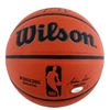 Image 3 : HAKEEM OLAJUWAN AND CLYDE DREXLER SIGNED SPALDING BASKETBALL (BECKETT COA)