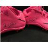 Image 2 : DAVID JOHNSON SIGNED GAME USED CRUCIAL CATCH CUSTOM CLEATS (ARIZONA CARDINALS COA)