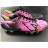 Image 2 : JUSTIN BETHAL CUSTOM GAME USED CANCER CLEATS (DEC. 3 2017) PSA DNA