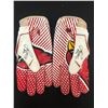 Image 2 : LARRY FITZGERALD DUAL SIGNED GAMES USED CUSTOM GLOVES WITH COA