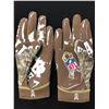 Image 3 : DAVID JOHNSON SALUTE TO SERVICE DUAL SIGNED GAME USED FOOTBALL GLOVES (CARDINALS COA)