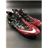 Image 1 : PATRICK PETERSON DUAL SIGNED GAME USED FOOTBALL CLEATS (CARDINALS COA)