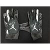 Image 1 : BUDDA BAKER NIKE AIR JORDAN DUAL SIGNED GAME USED FOOTBALL GLOVES (CARDINALS COA)