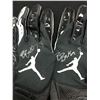 Image 2 : BUDDA BAKER NIKE AIR JORDAN DUAL SIGNED GAME USED FOOTBALL GLOVES (CARDINALS COA)