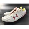 Image 1 : PATRICK PETERSON  DUAL SIGNED GAME USED FOOTBALL CLEATS (CARDINALS COA)