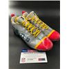 Image 1 : JARON BROWN CUSTOM MY CAUSE MY CLEATS GAME WORN FOOTBALL CLEATS (PSA DNA)