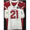 Image 1 : PATRICK PETERSON DUAL SIGNED GAME USED JERSEY AND GLOVES (CARDINALS COA)