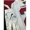 Image 3 : PATRICK PETERSON DUAL SIGNED GAME USED JERSEY AND GLOVES (CARDINALS COA)