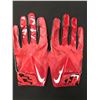 Image 1 : PATRICK PETERSON DUAL SIGNED GAME USED FOOTBALL GLOVES (CARDINALS COA)
