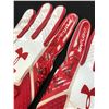 Image 2 : PATRICK PETERSON DUAL SIGNED GAME USED FOOTBALL GLOVES (CARDINALS COA)