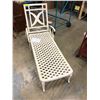 Image 1 : "Ivy + Bean Movie" Trantz's yard Wrought iron white lounger ( One wheel loose )