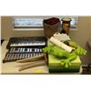 Image 1 : "IVY+Bean Movie" Bean's bedroom content - includes portable electric keyboard /hand drum / wooden st